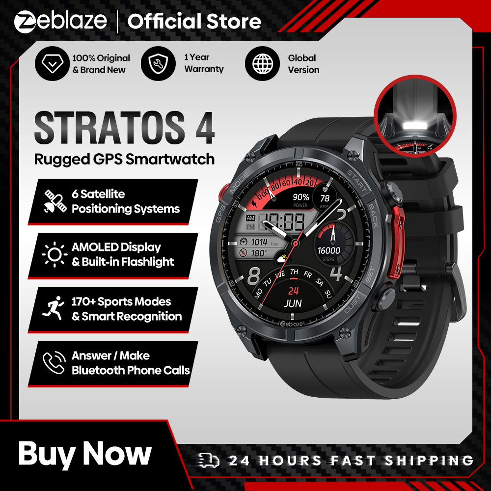 NEW Zeblaze Stratos 4 GPS Smar - مراجعة Do Oxygen Meter وسعره