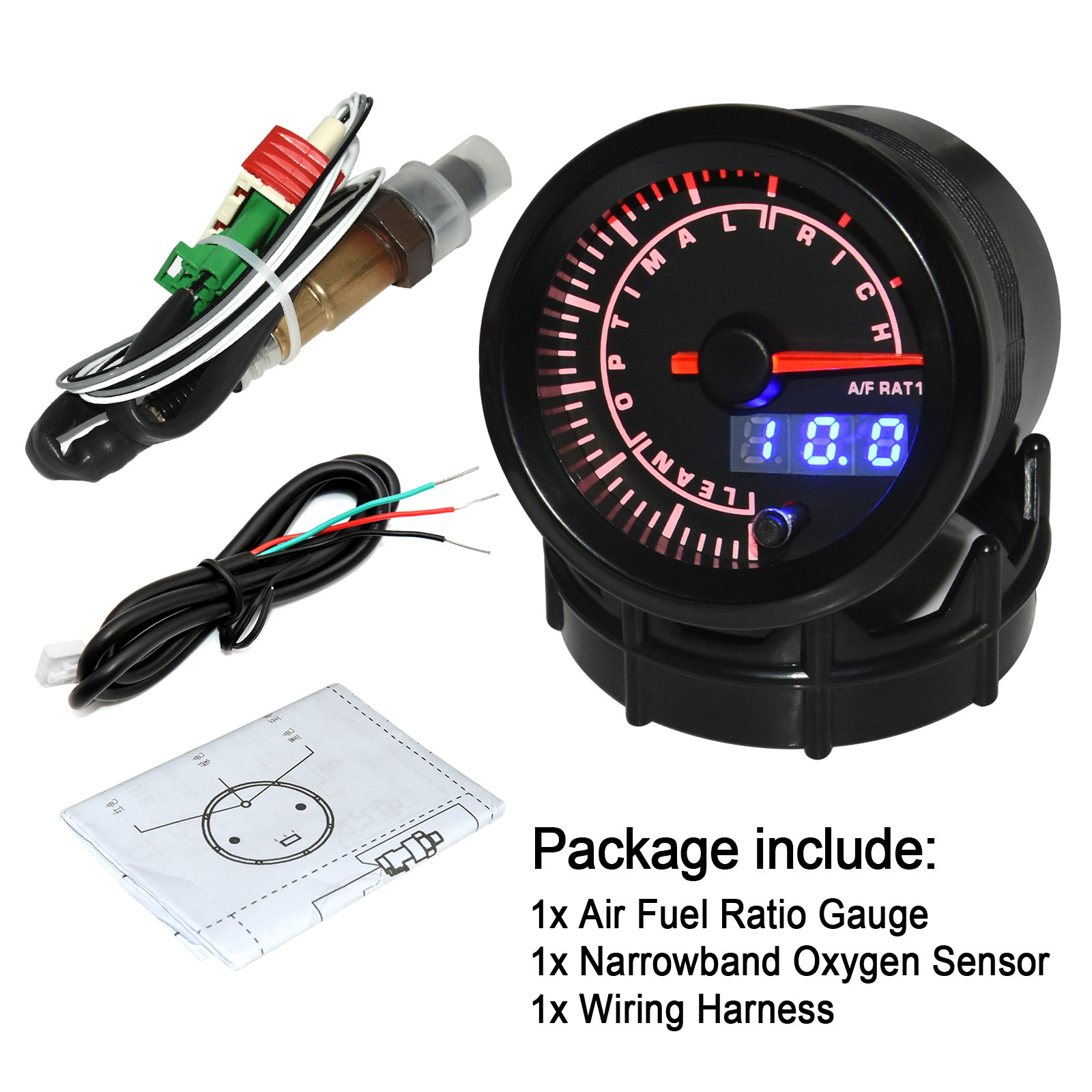 A 52mm Narrowband Air Fuel Rat - مراجعة Do Oxygen Meter وسعره